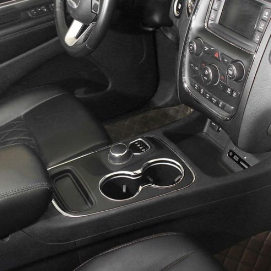 Chrome Interior Gear Shift Cup Holder Cover Trim Ring For Dodge Durango 2011+