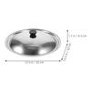 HOLIDYOYO All-Purpose Pot/Frying Pan Lid, 32cm Wok Lid, Stainless Steel/Iron Pot Lid, Skillet Lid/Frying Pan Replacement, Cooking Knob Included, Cookw