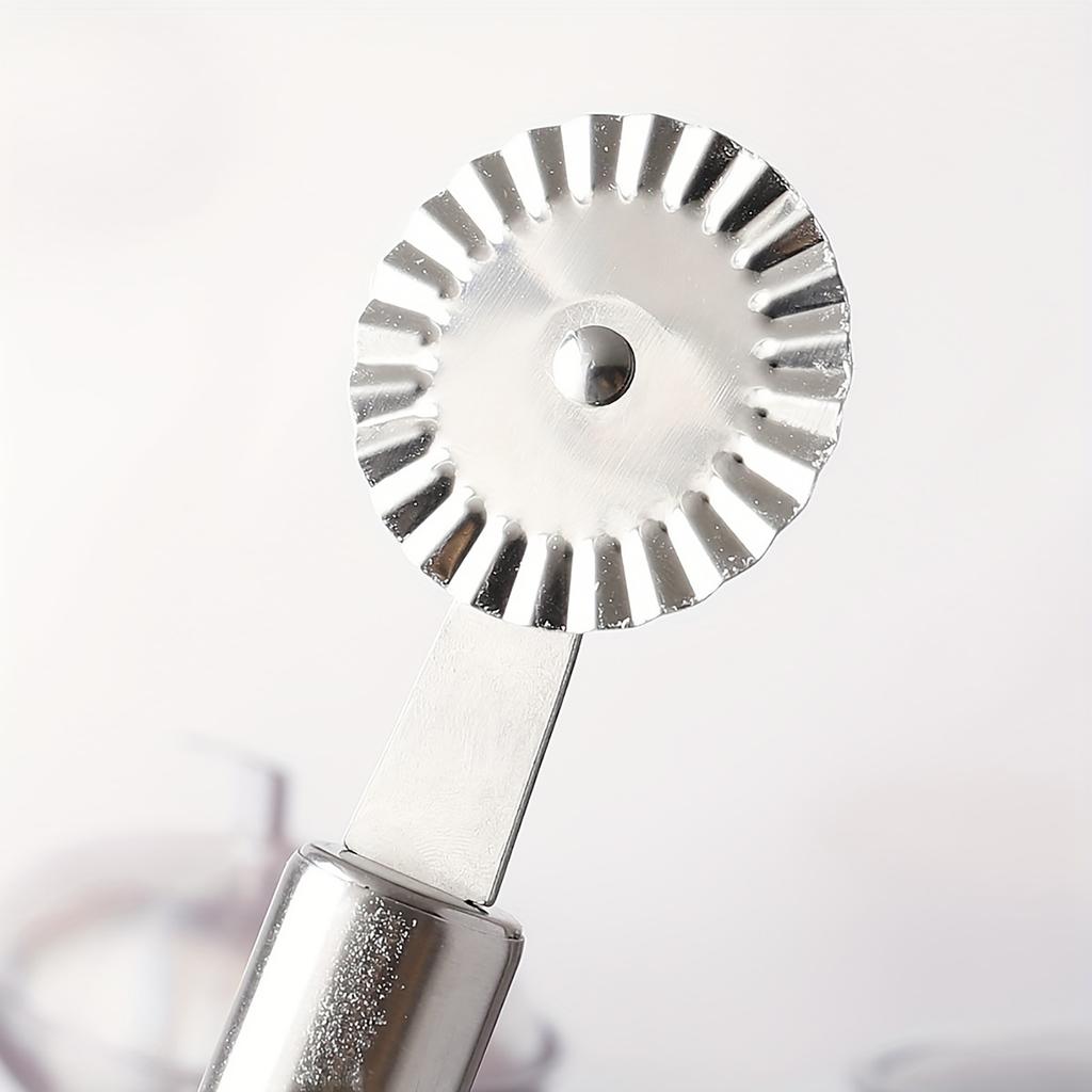Stainless Steel Pizza Lattice Roller Dough Cutter Baking Mesh Cutting Tool