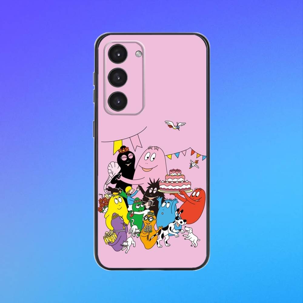 Cartoon B-Barbapapa Black Soft Phone Case  For Samsung Galaxy A73,A72,A71,A53,A52