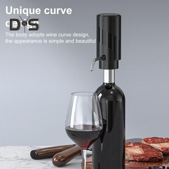 Elektrický dekantér na víno Automatický provzdušňovač vína USB dobíjecí jednodotykový dávkovač vína Výkonný nalévač vína pro rychlou dekantaci Dárek pro milovníky vína