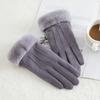 Soft Suede Gloves  Sports Cycling Mittens Casual Women Winter Gloves  Outdoor