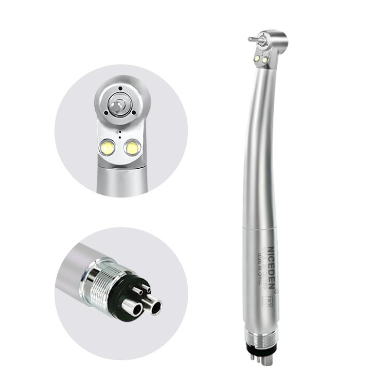 Niceden Kinder Mini Kopf 2 LED Dental High Speed Handstück Luftturbine 2/4 Loch