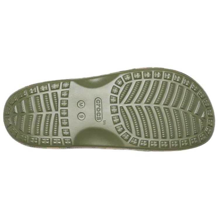 Crocs Comfortable Versatile Anti-Friction Slide Sandals Men sandals Army-Green 213312-3TC