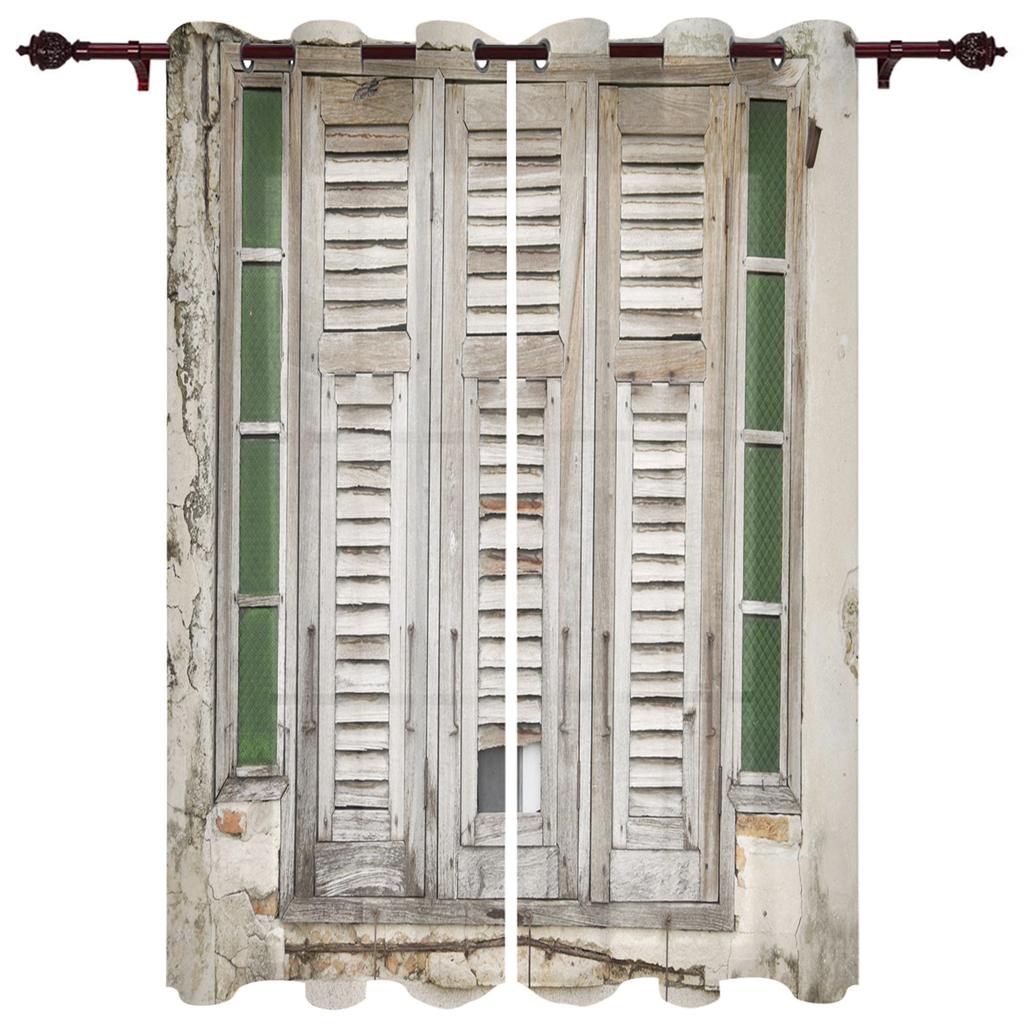 Barn Gate Retro Decoration Home Curtains Household Goods Living Room Bedroom Curtain