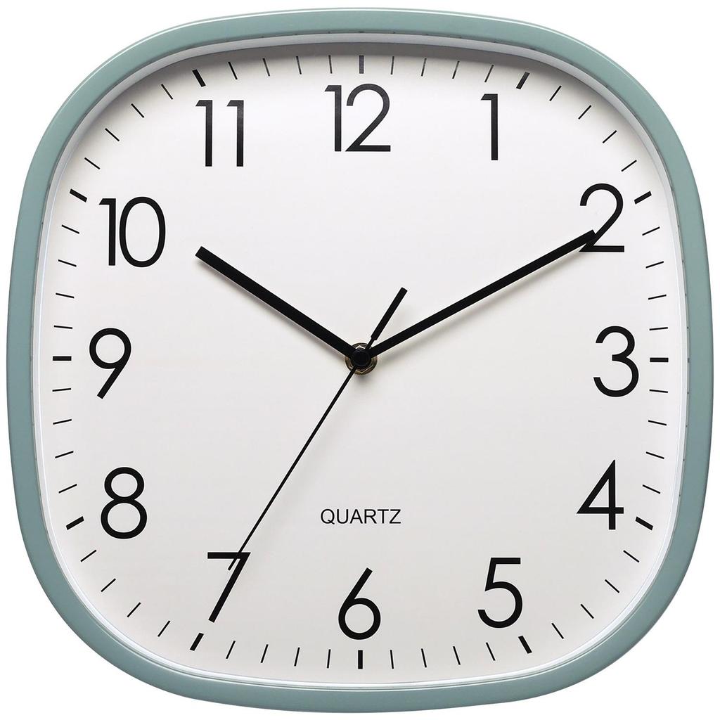 Luminous 12-Inch Silent Wall Clock with Rounded Corners for Living Room