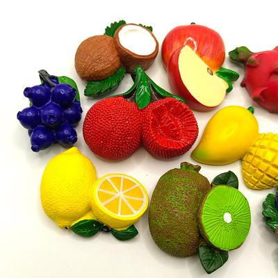 16 Arten von Obst- und Gemüse-Kühlschrankaufklebern Harz-Bastelarbeiten Magnetische Minimalistische Kühlschrankaufkleber Heimdekoration