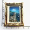 Ukraine Tourist Souvenirs Fridge Magnets Swallow Castle Mini Picture Frame Creative Home Decoration Resin Magnetic Stickers