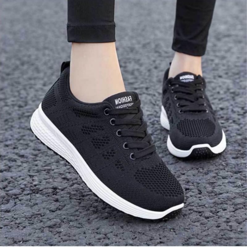 

Fashionable Mesh Breathable and Comfortable New Sports Shoes Spring/Autumn Flat Lightweight Casual Vulcanized Shoes Sneakers 36