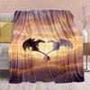 Black Dragon Warm Flannel Blanket Dark Fire Dragon Theme Soft Cozy Plush Throw Decor -QJY