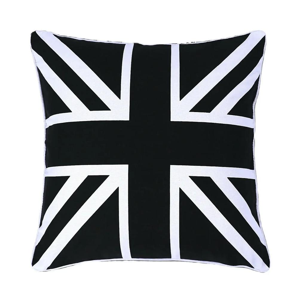 Union Jack Design Square Pillowcase Home Decor Living Room Sofa Cushion Cover For Bedroom Living Room Office Garden BZT--,(2)