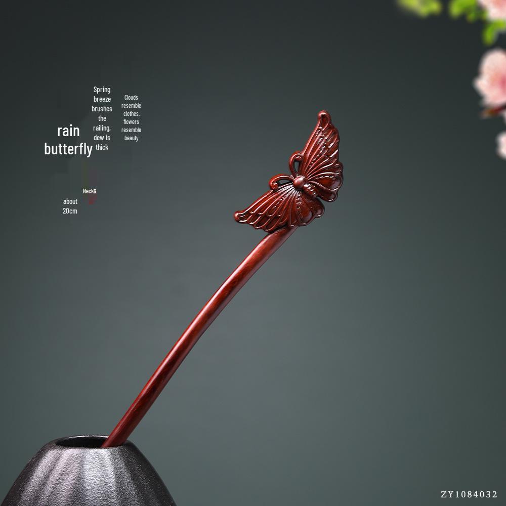 Rosewood Hairpins: Antique-Style Wood Hair Accessories for Hanfu & Qipao