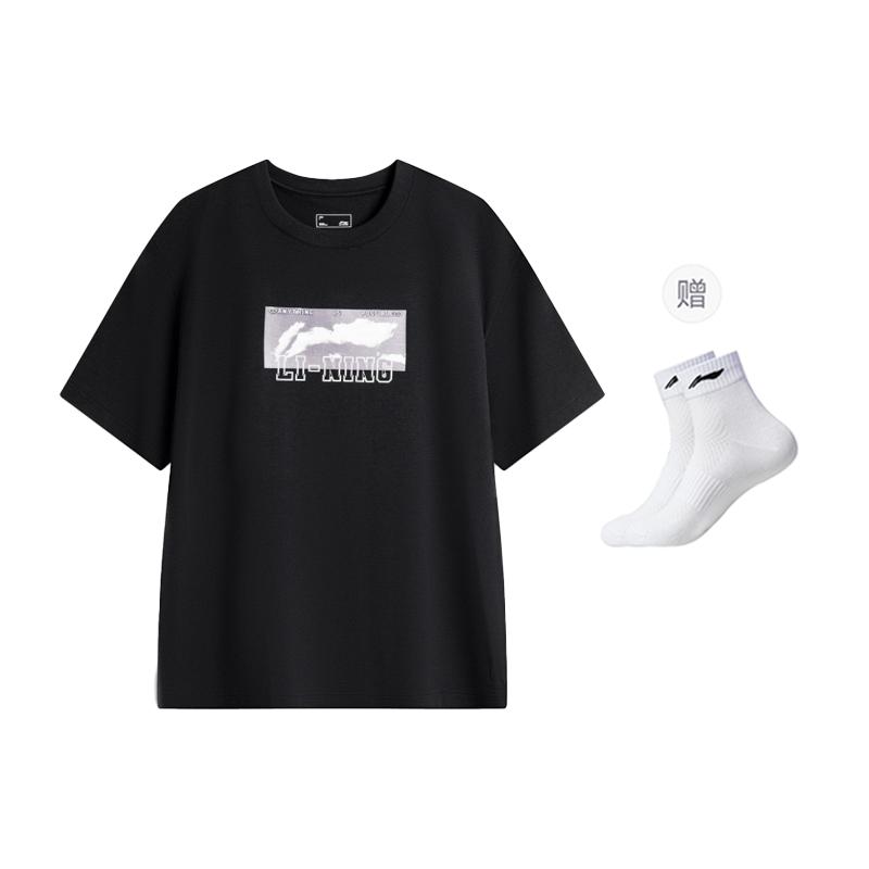 Li Ning Sports Life Collection T Shirt Men's Black AHSU555-3