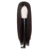Women Long Straight Wig Middle Part Natural Looking Silky Heat Resistant High Temperature Fiber Ladies Black Brown Synthetic Hair