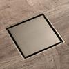 Desagüe de Piso de Baño Cuadrado 10 cm Bronce Antiguo Desagüe de Ducha Cepillado 4 Pulgadas Descarga por Gravedad Balcón Desagües de Drenaje de Baño