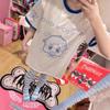 Japanese Style Cute Patchwork T-shirt for Women - Summer Short Sleeve Loose Fit