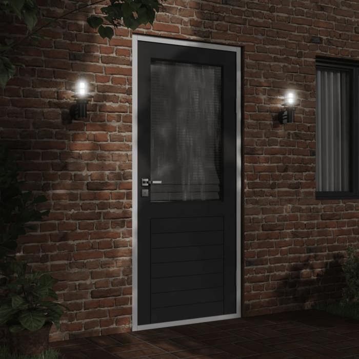 VidaXL Applique murale d'extérieur noir acier inoxydable, éclairage mural d'extérieur, lampe murale de jardin, applique 4006232