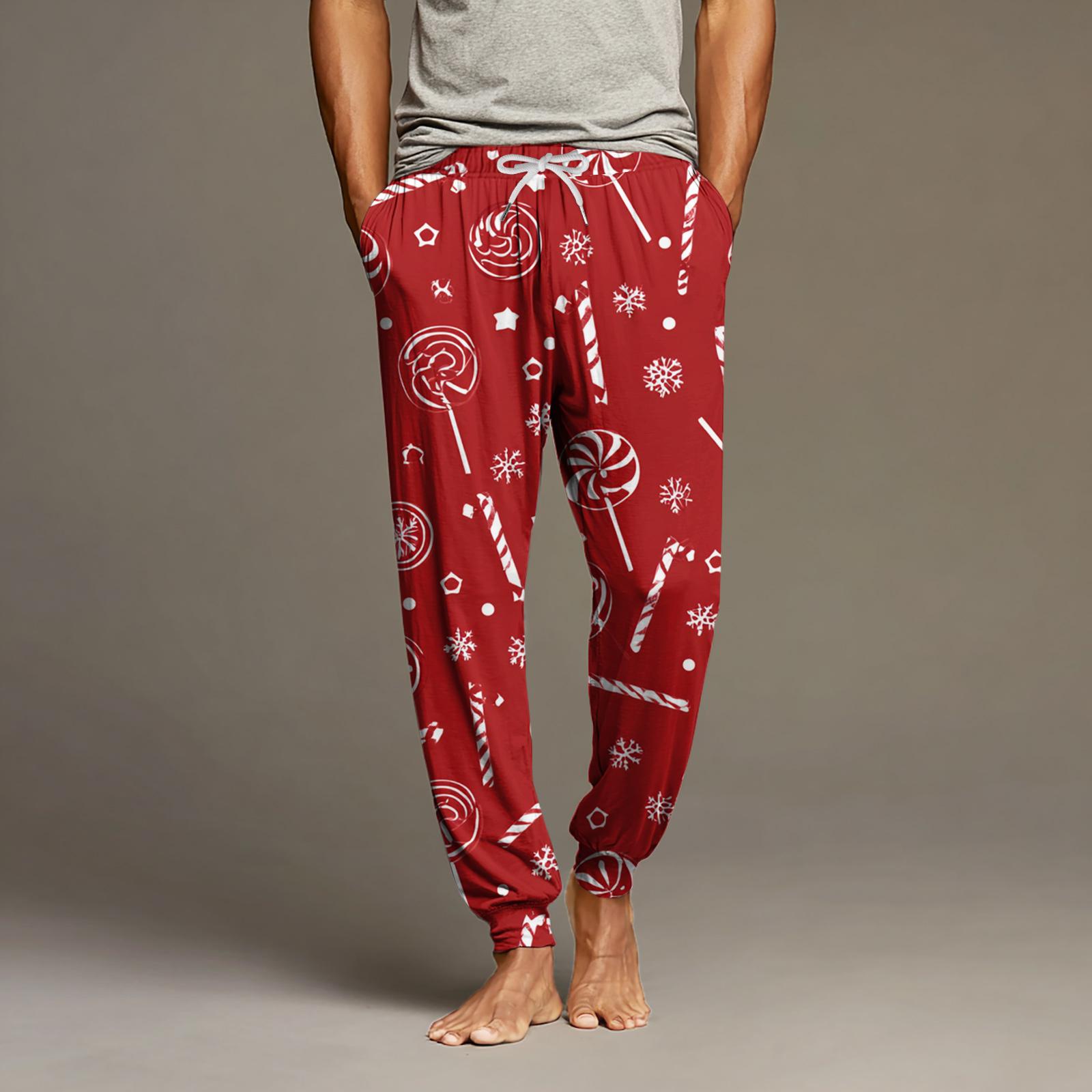 

Мужские повседневные брюки с карманами на кулиске и манжетами, домашние брюки для сна XXL