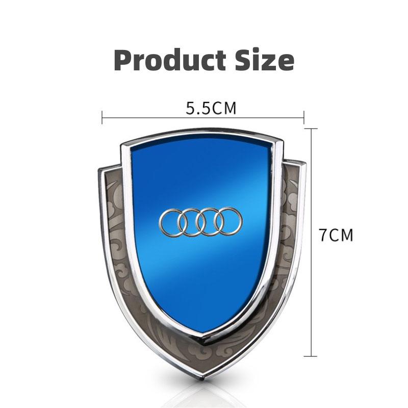 Metal Car Fender Body Emblem Shield Decoration Stickers For J5 A4 A4L A5 A6 A7 A8 A8L TT Q1 Q2 Q3 Q4 Q5 Q6 Q7 Q8 B2 B3 B4 B5 W2