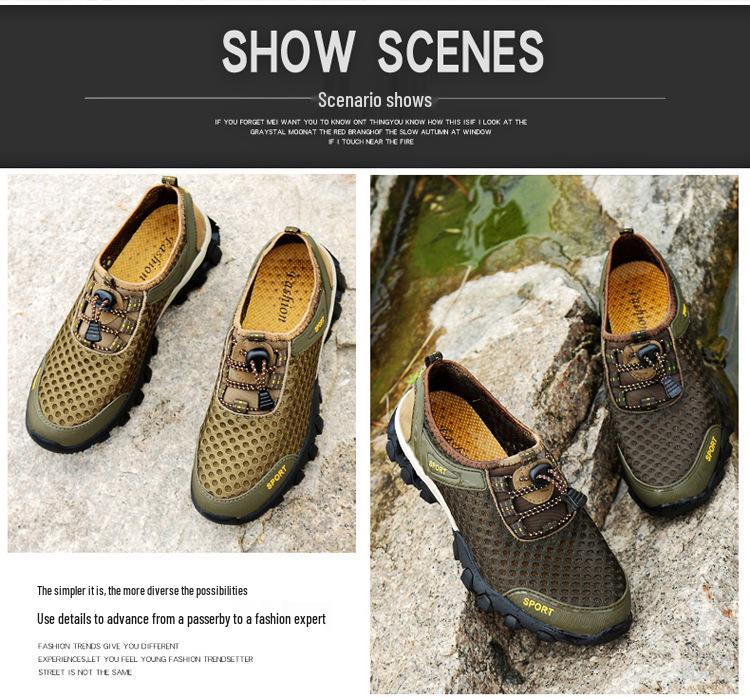 Men's Breathable Summer Mesh Casual Sports Shoes - Lightweight & Soft Sole for Outdoor Activities