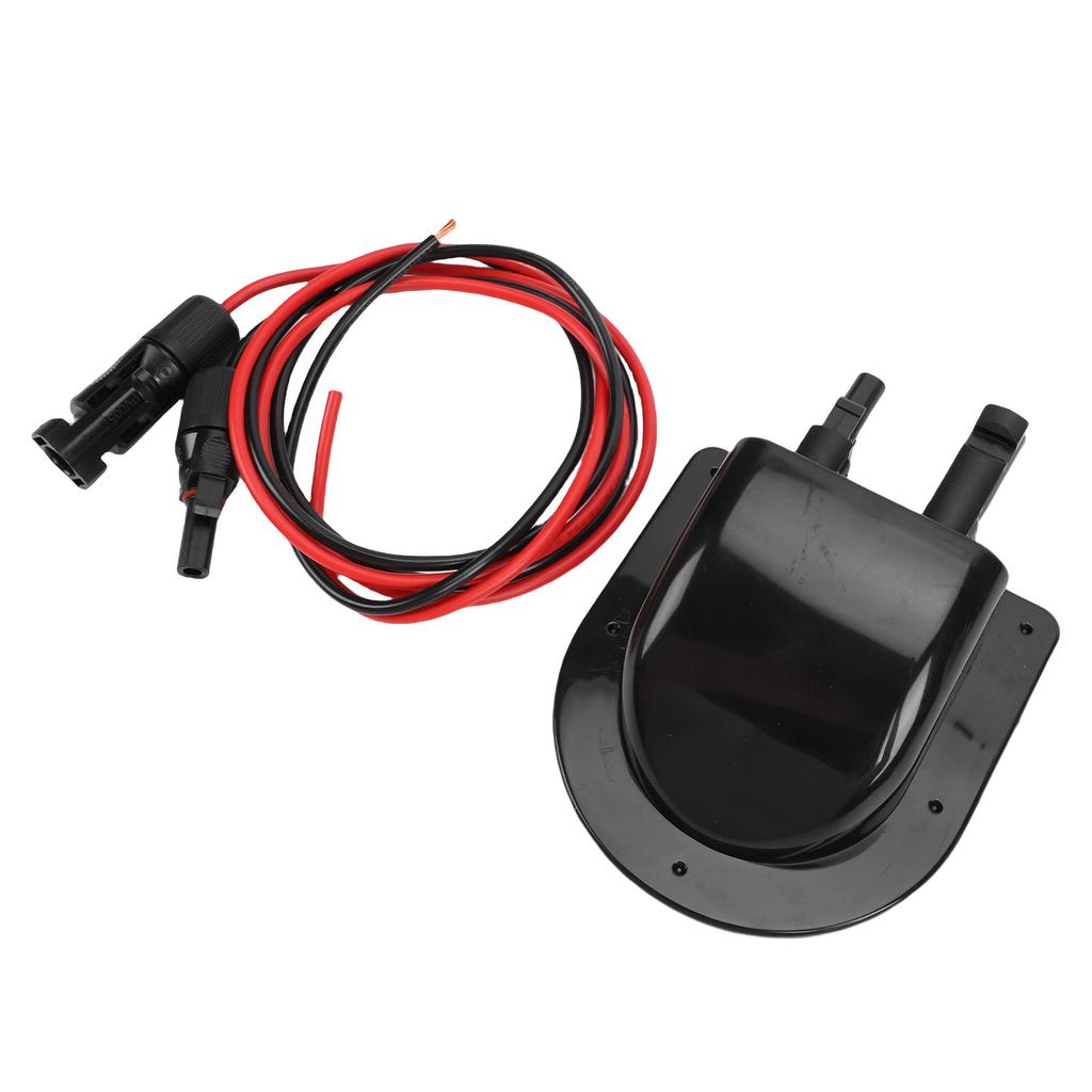 Solar Cable Gland Entry Housing Weatherproof ABS Solar Double Cable Entry Gland for Roof Panels On RV Boat Camping Vehicle