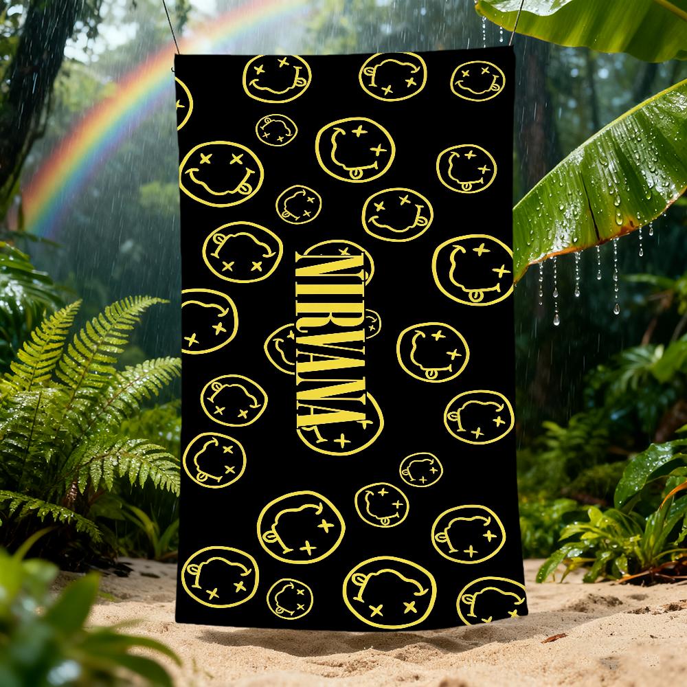 N-nirvana-a Singer Towel Beach Quick Dry Soft Pool Towels Gift for Travel Gym Shower Camping Sports