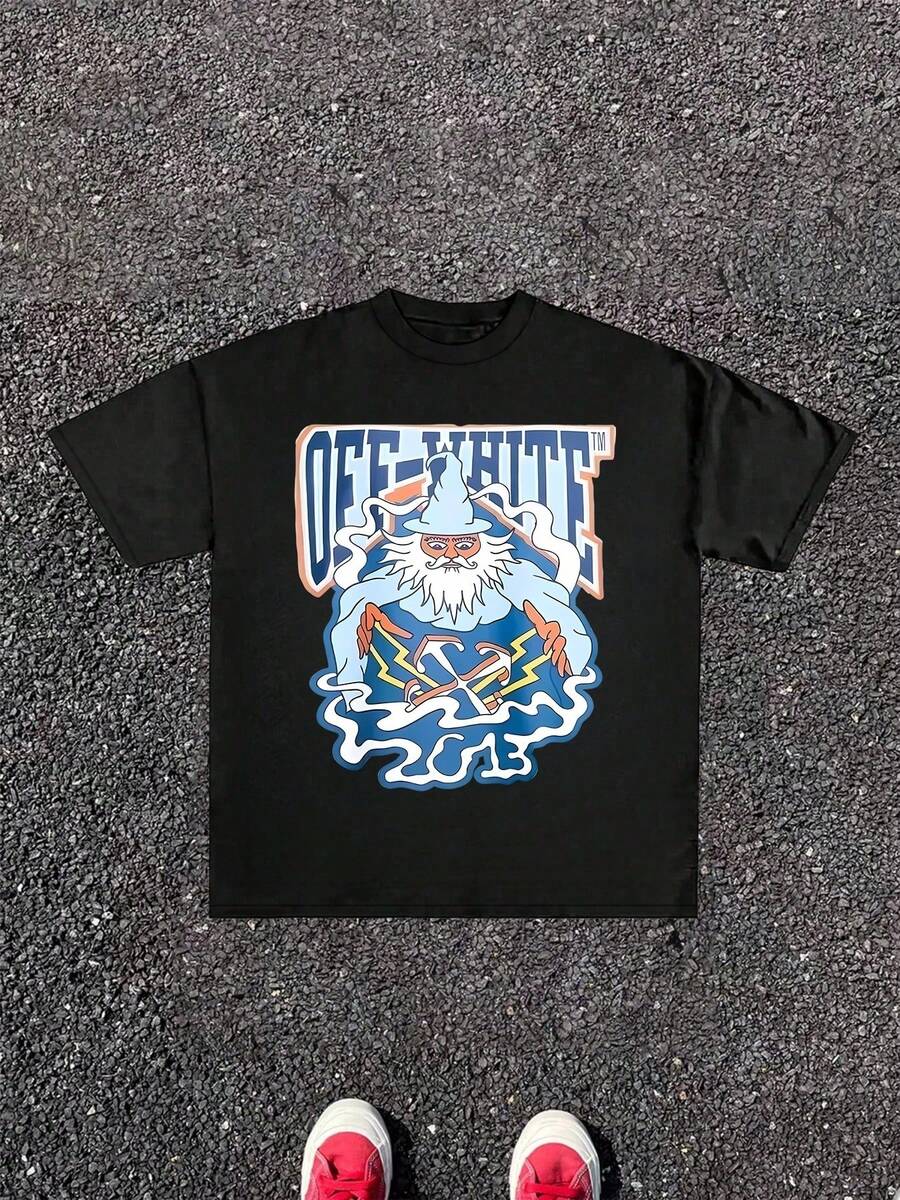 

Unisex Casual T-Shirt Streetwear Style WizaTIAN Digital Printed Tee OffWhite Inspired Graphic Tee XL