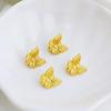 Gold-Plated Carved Butterfly Clasp for DIY Bracelet Cord Finishing and Pearl Accessories