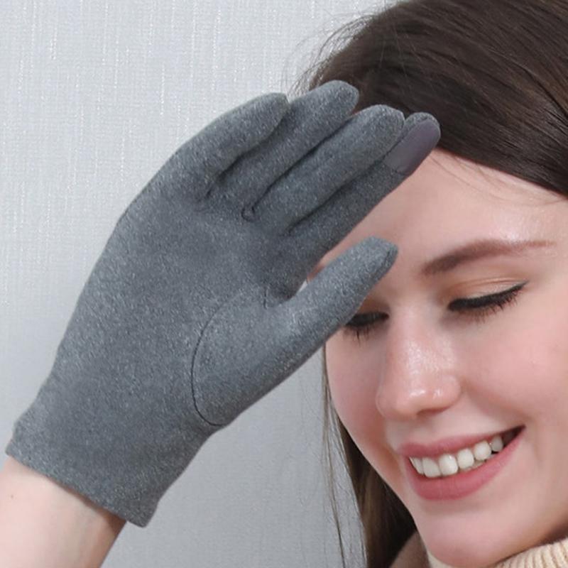 Dámské rukavice podzimní a zimní jednovrstvé tenké řidičské rukavice s dotykovou obrazovkou Teplé cyklistické rukavice