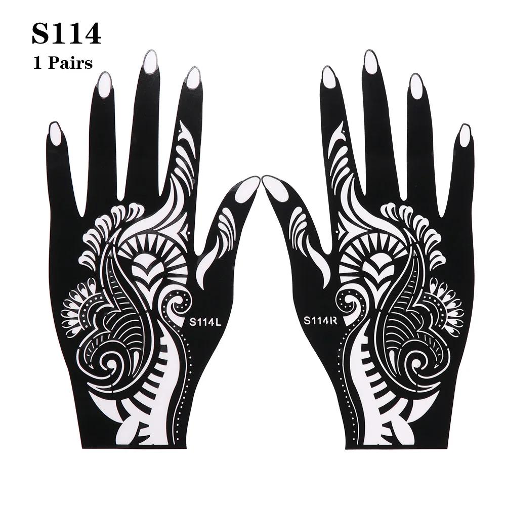 2025 Neues Professionelles Henna Schablone Temporäres Handtattoo Körperkunst Aufkleber Vorlage Hochzeit Werkzeug Blume Tattoo Schablone