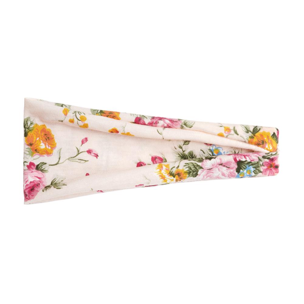 Dámská sportovní jógová pot absorbující čelenka - Široký okraj, Tištěný design, Vlasový doplněk