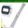 A168 Stainless Steel Case For Casio Electronic Watch A168W A168WA-1 Modified Metal Bezel Watch Case+Strap Suit watchband+Tools