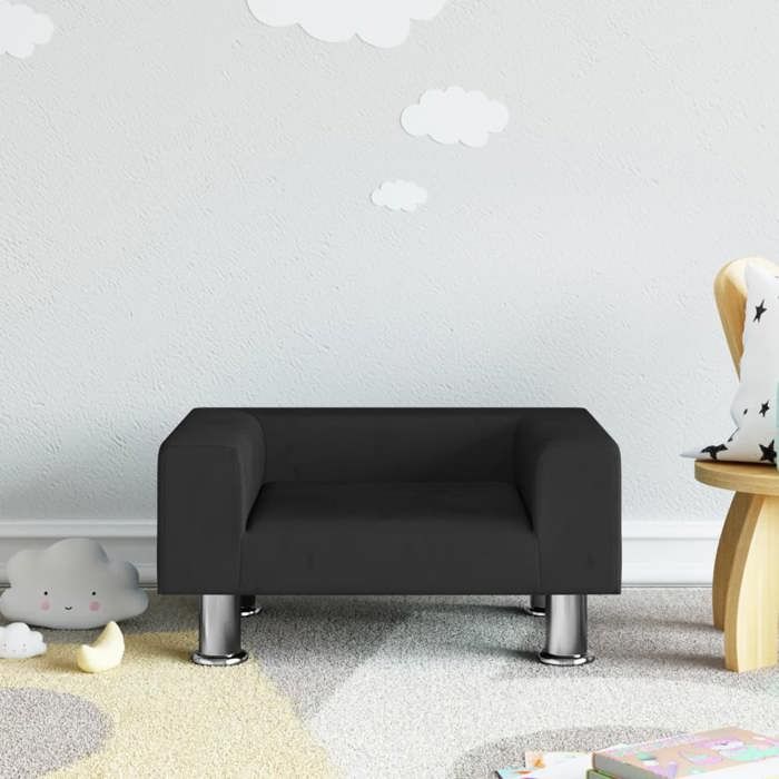VidaXL Canapé pour enfants noir 50x40x26,5 cm velours 3196340
