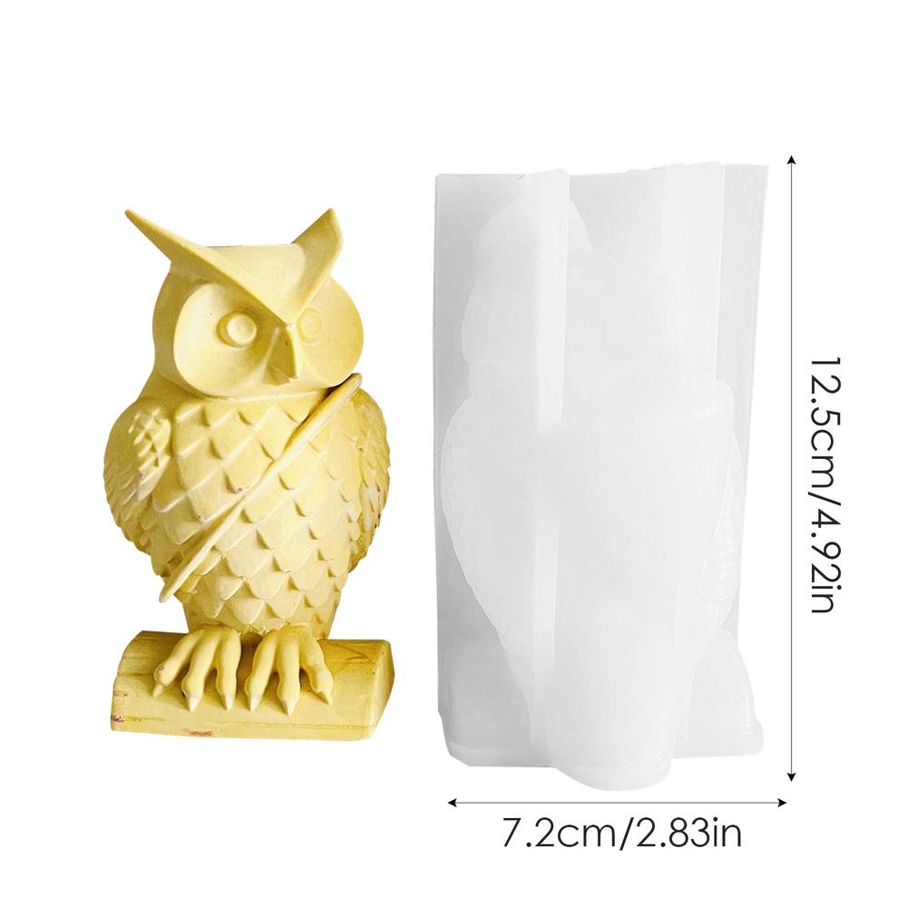 

Owl Silicone Mold Animal Candle Molds Unique Plaster Home Decoration Candle Making Supplies Wall Desktop Decor Plaster Crafts