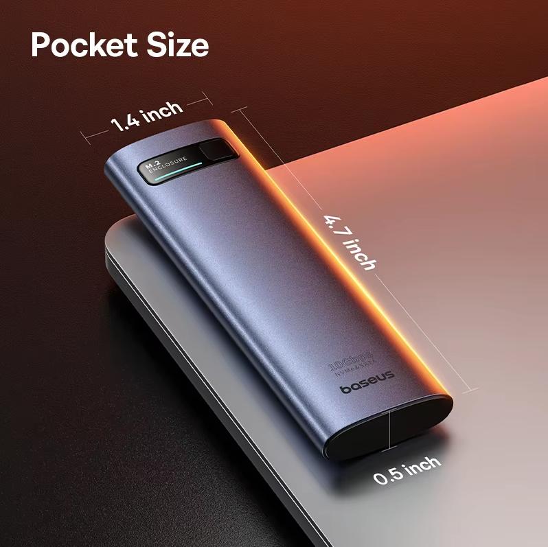 Baseus M.2 Dual Protocol Hard Disk Box Type-C/USB3.2 External Mobile M2 Hard Disk Box SSD Solid State Universal Apple Laptop