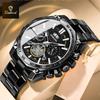 BINBOND Brand Fashion Luxury Man Quartz Watch Stainless Steel Waterproof Men Date Clock Tourbillon Decoration Wristwatch Reloj