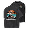 Vintage Washed Printing Men  Clothes Fashion Loose Tops Creativity Casual T Shirt Pattern Loose Tshirts Couple  Y2k Top
