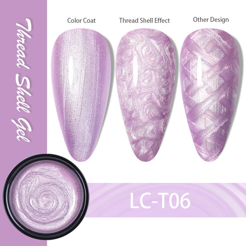 Nail Art Pearl Shell Thread Glue, Popular Fine Flash Polarized Pearl Nail Polish Glue