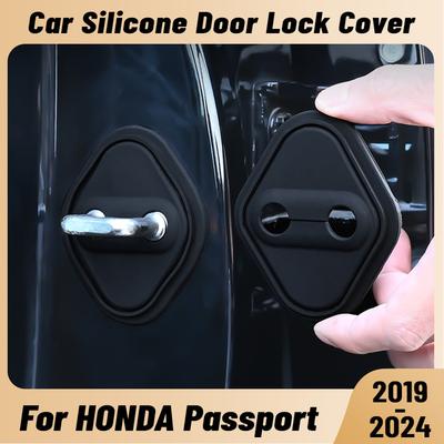For HONDA Passport -2024 Car Door Shock Absorber Door Lock Protector Silicone Auto Door Lock Latches Cover Accessories