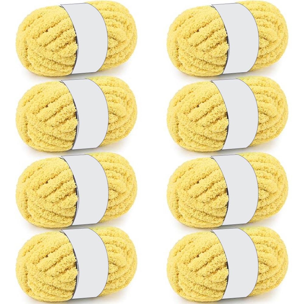 Chenille Thick Yarn, for Hand-knitted Blankets, 8 Oz/pack (8 Packs)
