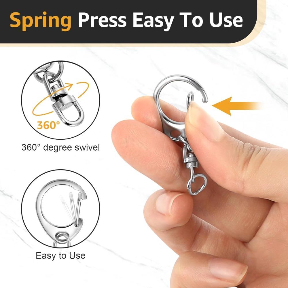 30pcs Lobster Clasp Keychain Clip Swivel Clasps Lanyard Snap Hook DIY Crafts Key Chain Lobster Claw Clasp Jewelry Clasps Lobster Claw Clasps