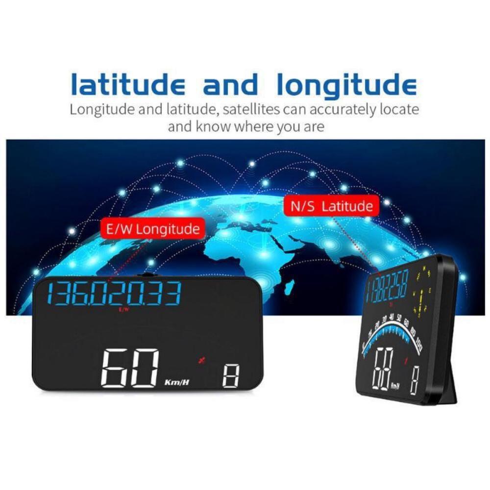 New Digital Speedometer Universal GPS Car HUD Head Up Display MPH Overspeed Alarm