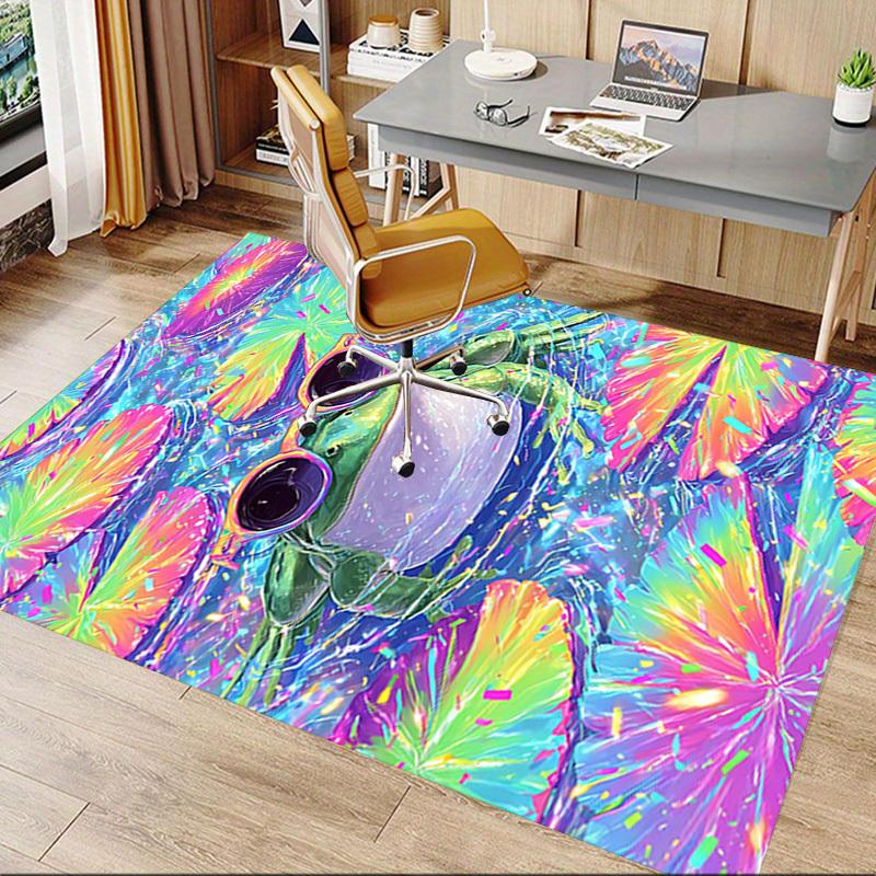 1PC frog sunglasses Extra Large Non Slip Floor carpet, Office, family, Studio   Large Area Rug Indoor Rugs, Bold Statement Piece