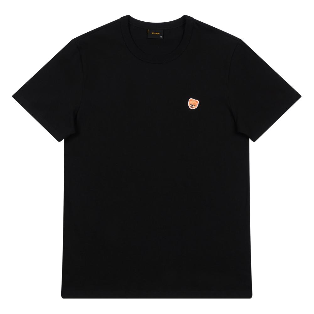Seriver Brown Pome Patch T-Shirt Bk Black/M