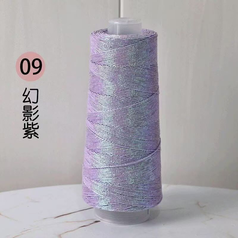 200g Prachtig Glanzend Linnen Goud Zilver Zijde Garen Haken Handbreien Fijne Dunne Naaigaren voor Zomerse Koele Vest Cape