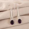 Amethyst Gemstone 925 Sterling Silver Jewelry Handmade Drop/Dangle Earrings1.76" EE-171-7