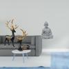 Reindeer Elk Resin Statue And Monkey Buddha Figurine Collection for Cabinet Tabletop Wedding