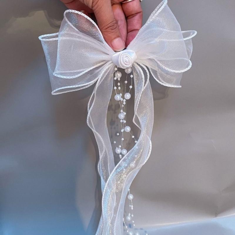 Glinting Bowknot Hair Jewelry Queen Headdress Hair Tie for Pageant Proms Bridal Wedding Bridal Wedding Headwear