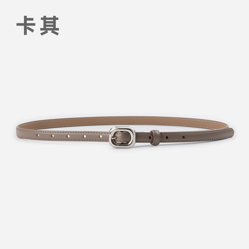 Four Seasons Available New Leather Women'S Thin Belt Leather Versatile Fashion Women'S Simple Jeans Women'S Belt