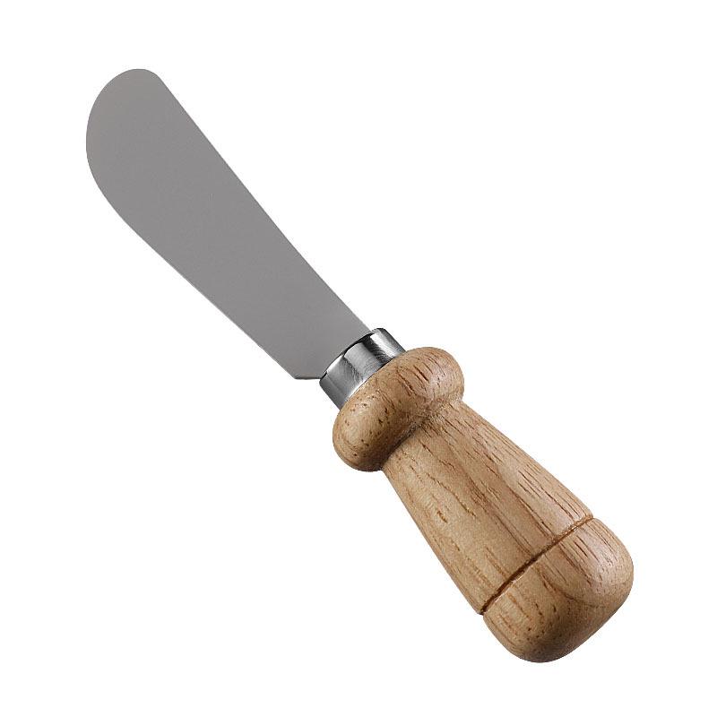 Stainless Steel Cheese Knife Set with Rubber Wood Handles